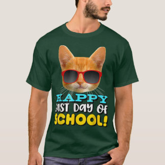 T-shirt Joyeuse Dernière journée d'école souriante Orange