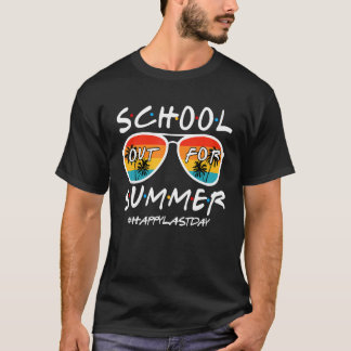 T-shirt Joyeuse Dernière Journée D'Écoles Pour Enseignants