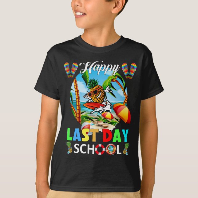 T-shirt Joyeuse Dernière Journée D'Enseignant Diplôme D'Ét (Devant)