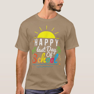 T-shirt Joyeuse Dernière Journée D'Enseignant Garçons Étud
