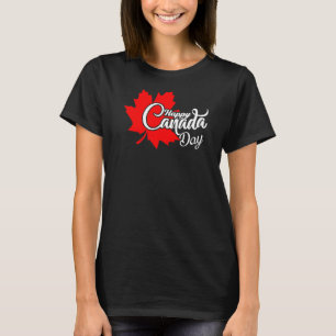 T-shirt Joyeuse femme du drapeau canadien de la Feuille d'