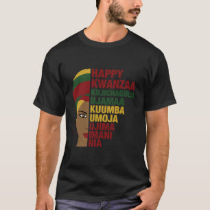 T-shirt Joyeuse femme noire africaine Kwanzaa