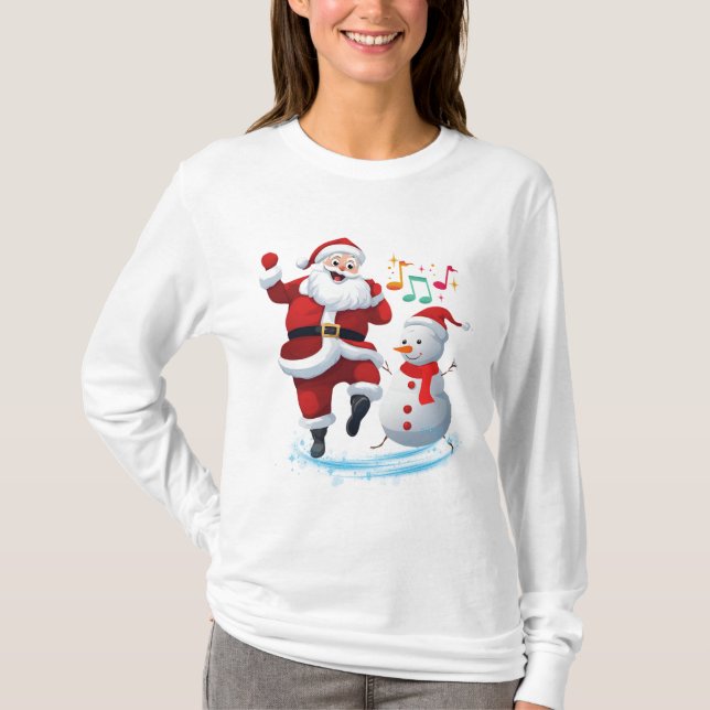 T-shirt Joyeuse fête de danse de Noël (Devant)