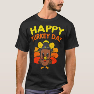 T-shirt Joyeuse fête de la Turquie mignonne petit pèlerin