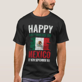 T-shirt Joyeuse fête de l'indépendance Mexique 16 septembr