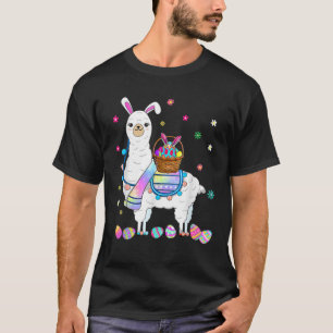T-shirt Joyeuse fête de Pâques 2022 Llama Bunny Apportant