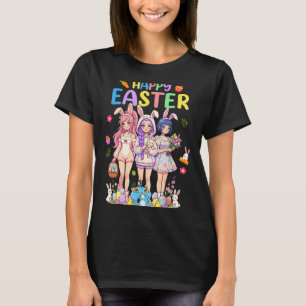 T-shirt Joyeuse fête de Pâques chibi kpop mignon drôle