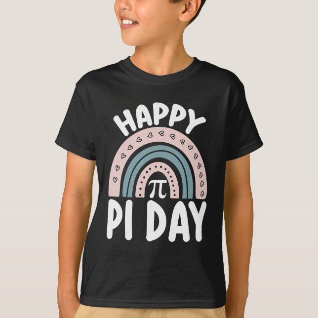 T-shirt Joyeuse Fête de Pi Bohème Arc-en-ciel Mathématique (Devant)