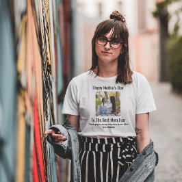 T-shirt Joyeuse fête des mères Photo personnalisée