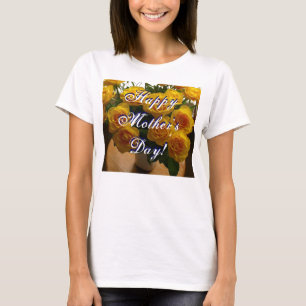 T-shirt Joyeuse fête des mères Roses jaunes