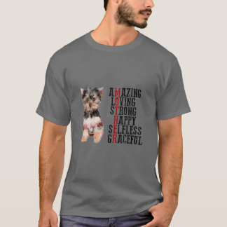 T-shirt Joyeuse fête des mères Yorkshire Terrier Chien Mam