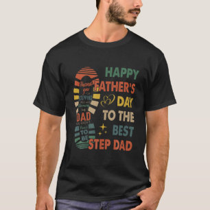 T-shirt Joyeuse Fête des Pères au meilleur beau-père vinta