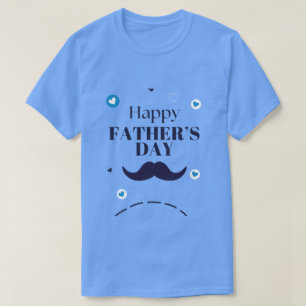 T-shirt Joyeuse Fête des Pères – Moustache & Cœur Design