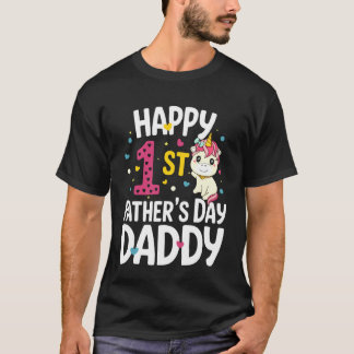 T-shirt Joyeuse Fête des Pères Papa Licorne Fille Papa Tod