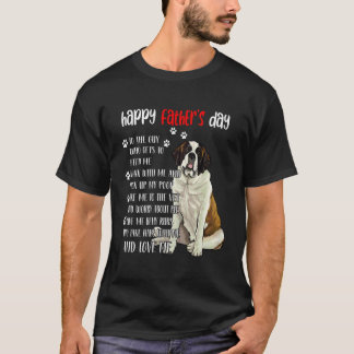 T-shirt Joyeuse Fête des Pères St Bernard Papa Drôle St Be