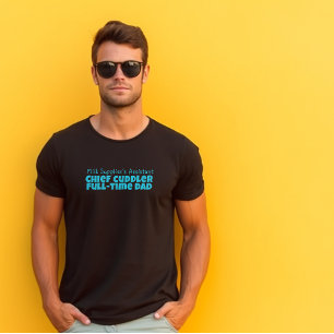 T-shirt Joyeuse fête des Premiers Pères noir bleu lettre h