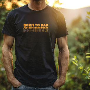 T-shirt Joyeuse Fête des Premiers Pères noir orange humour