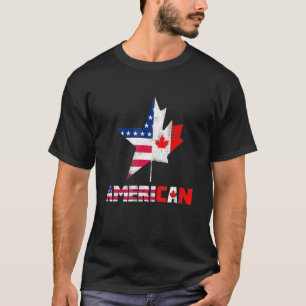 T-shirt Joyeuse fête du Canada Drapeau américain canadien