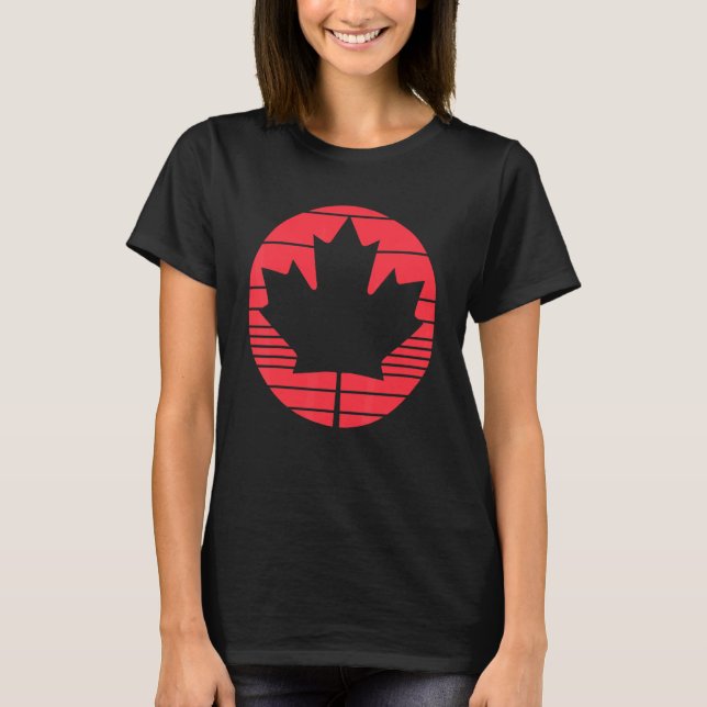 T-shirt Joyeuse Fête du Canada Feuille d'érable Drapeau ca (Devant)