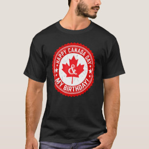 T-shirt Joyeuse fête du Canada Mon anniversaire Feuille d'