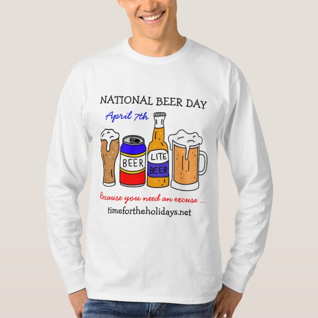 T-shirt Joyeuse fête nationale de la bière - 7 avril (Devant)