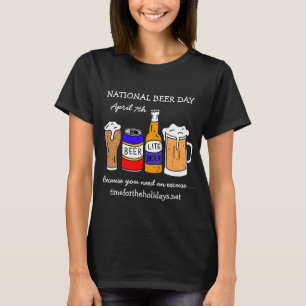 T-shirt Joyeuse fête nationale de la bière - 7 avril