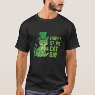 T-shirt Joyeuse Fête St Pat Chat Meow Irlandais Leprechaun