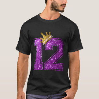 T-shirt Joyeuse Filles Cadeaux Anniversaire 12E Anniversai