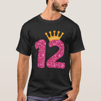 T-shirt Joyeuse Filles de Chemise Anniversaire 12ème Fête 