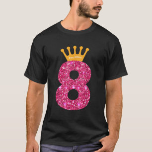 T-shirt Joyeuse Filles de Chemise Anniversaire 8ème Fête 8