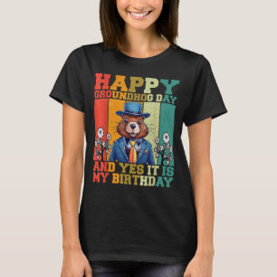 T-shirt Joyeuse journée de la marmotte 2025 Funny Retro Ma