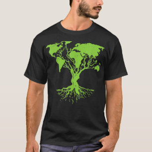 T-shirt Joyeuse Journée de la Terre Racines d'arbres, Envi