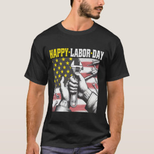 T-shirt Joyeuse journée du travail conception unique journ
