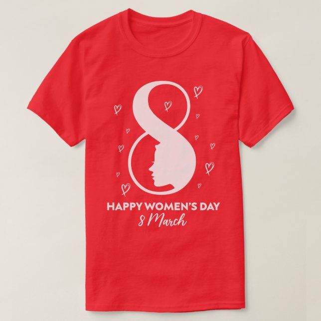 T-shirt Joyeuse Journée internationale des femmes 8 mars 2 (Design devant)
