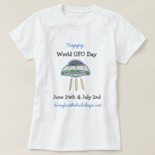T-shirt Joyeuse Journée mondiale de l'OVNI Juin 24 Juin T-