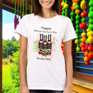 T-shirt Joyeuse Journée nationale de la sauce chaude   22 