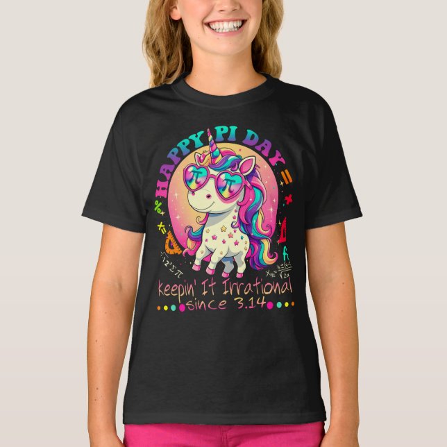 T-shirt Joyeuse Journée Pi pour les filles d'enseignant Vi (Devant)