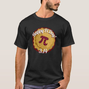T-shirt Joyeuse Journée Pi   Tarte cerise