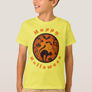 T-shirt Joyeuse lanterne d'Halloween araignées et chauves-