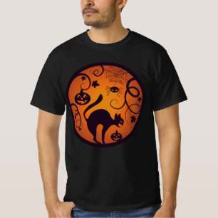 T-shirt Joyeuse lanterne d'Halloween araignées et chauves-