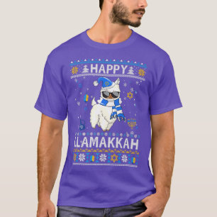 T-shirt Joyeuse Llamakkah Hanoukka Llama Ugly Hanoukka Swe