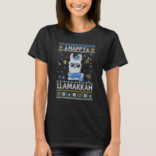 T-shirt Joyeuse Llamakkah Hanoukka Llama Ugly Hanoukka Swe