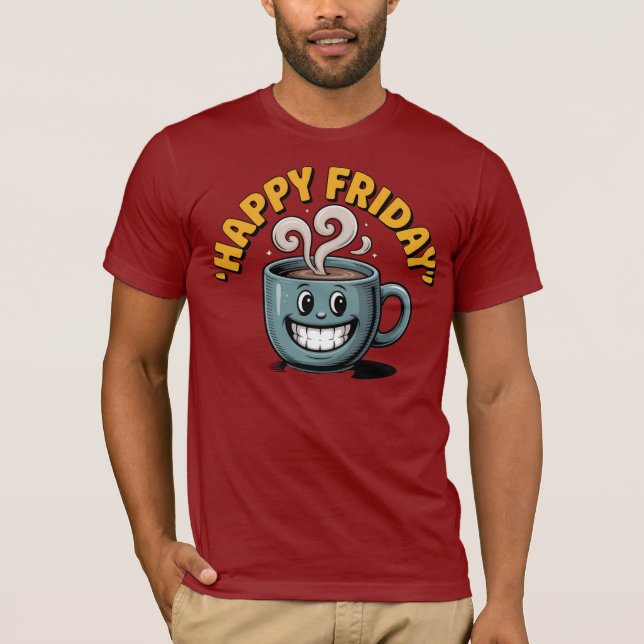 T-shirt Joyeuse Mug de café du vendredi - Funny Weekend Sh (Devant)