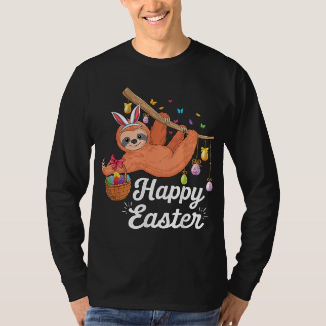 T-shirt Joyeuse paresse mignonne avec oreilles de lapin &  (Devant)