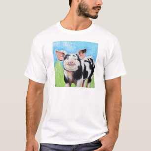 T-shirt Joyeuse peinture de petit cochon