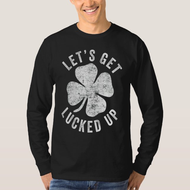 T-shirt Joyeuse Saint Patrick Faisons chanceler Casquette  (Devant)