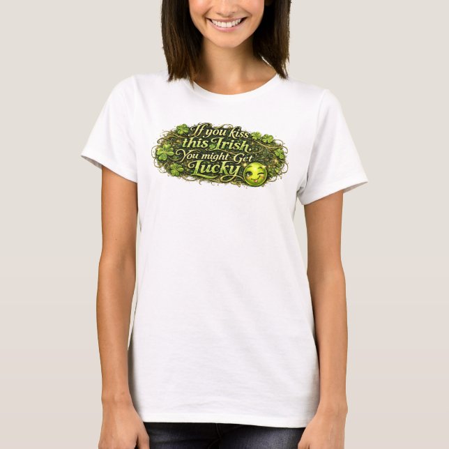 T-shirt Joyeuse Saint-Patrick flirteuse (Devant)