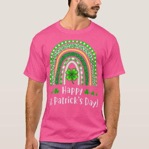 T-shirt Joyeuse Saint Patricks Day 2021 Shamrock arc-en-ci