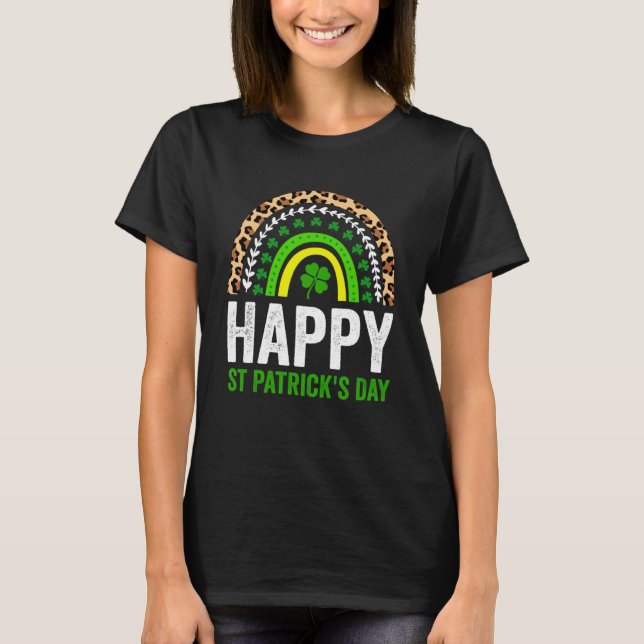 T-shirt Joyeuse Saint Patrick's Day Rainbow Girls Co (Devant)