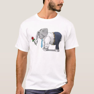 T-shirt Joyeuse Saint-Valentin aux éléphants
